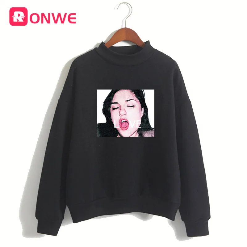 Для женщин Love семпай Kawaii 90s Harajuku Ullzang мода толстовка Женская зимняя обувь флис Harajuku Толстовка Рождественский подарок