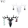 Cool Resin Animal Deer Stags Head Hook Hanger Jewelry Ring Necklace Bracelet Wall Door Cabinet Holder Decor Display Hook Rack ► Photo 1/6