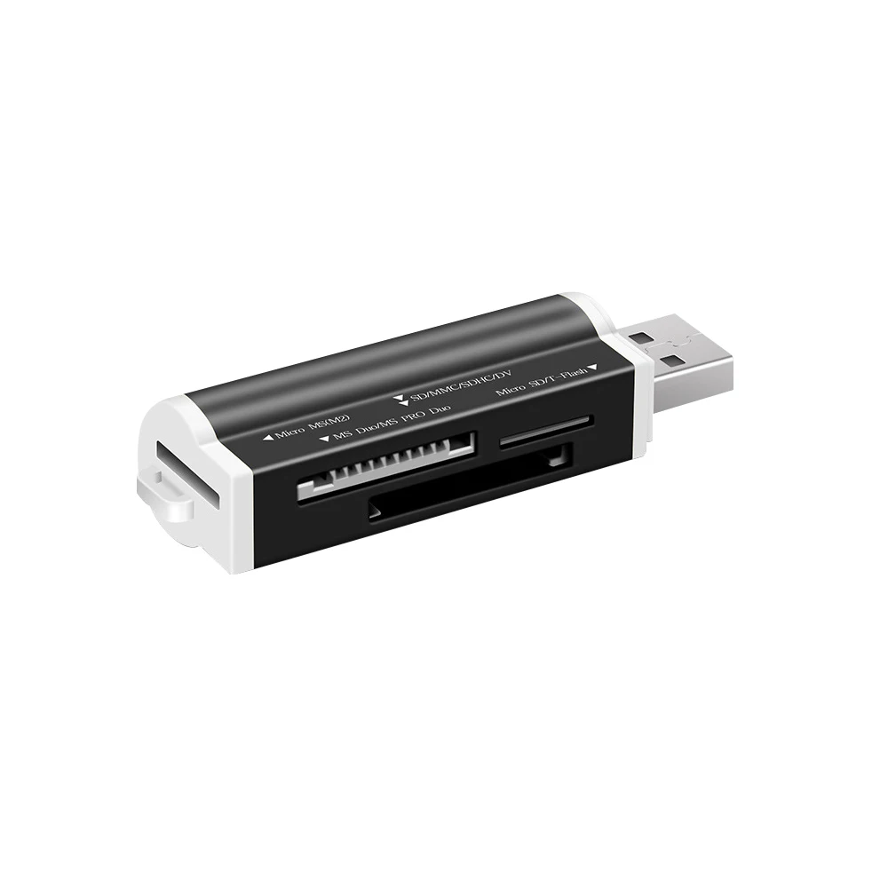 Мини мульти в одном считыватель карт памяти Micro USB кард-ридер USB2.0 Поддержка TF карты рекордер телефон карта памяти черный