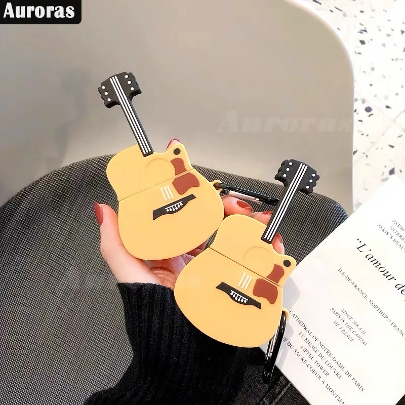 Чехол Auroras для FreeBuds 3 3D силиконовый гитарный дизайн полное покрытие аксессуары