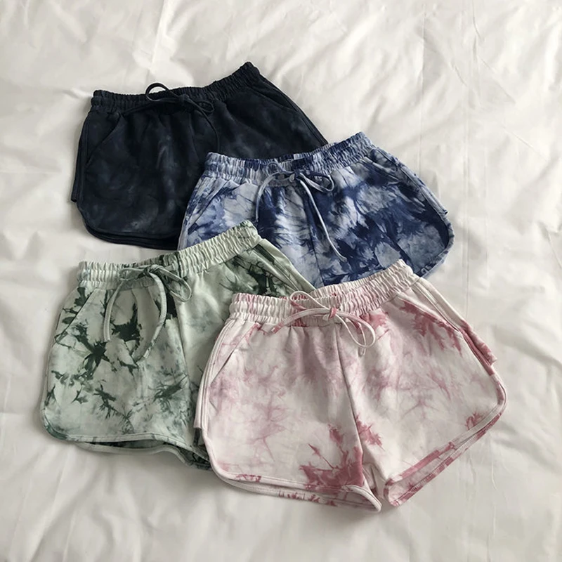 

Women's Pants Ins Tie-dye Casual Sports Pants Women Summer Loose Running Home Pajamas All-match Student A-line Hot Pants Size