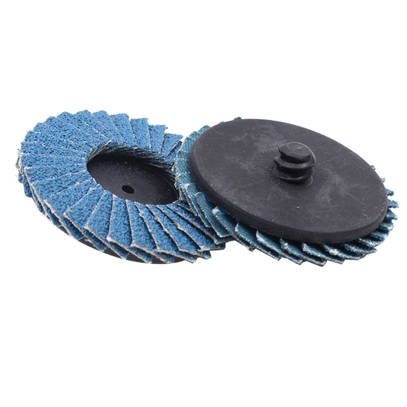 50Mm 2 inch Flap Disc Sanding Disk for Rolor Roll Lock Abrasive Tools Fits Polishing Metal Iron Rust Removal Grinding Wheel