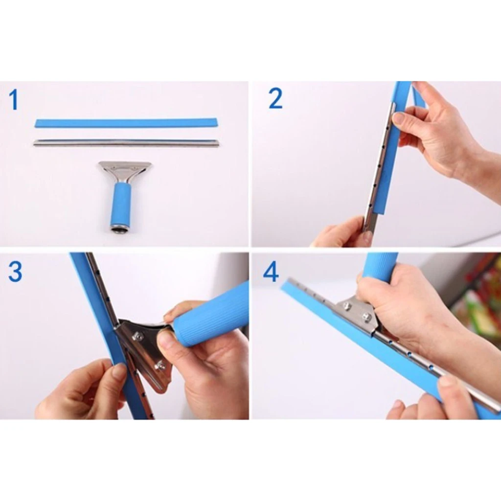 41 inch Squeegee Rubber Blade Replacement for Glass, Mirror, Shower, Auto, Car Windows -Blue