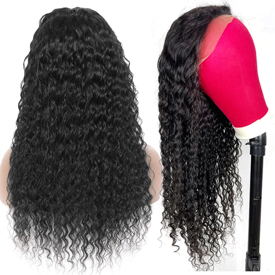 Human Hair Deep Wave Lace Front Wig For Black Women Jerry Kinky Curly Water Loose Wave With 4X4 13x4 Lace Closure Frontal Wigs