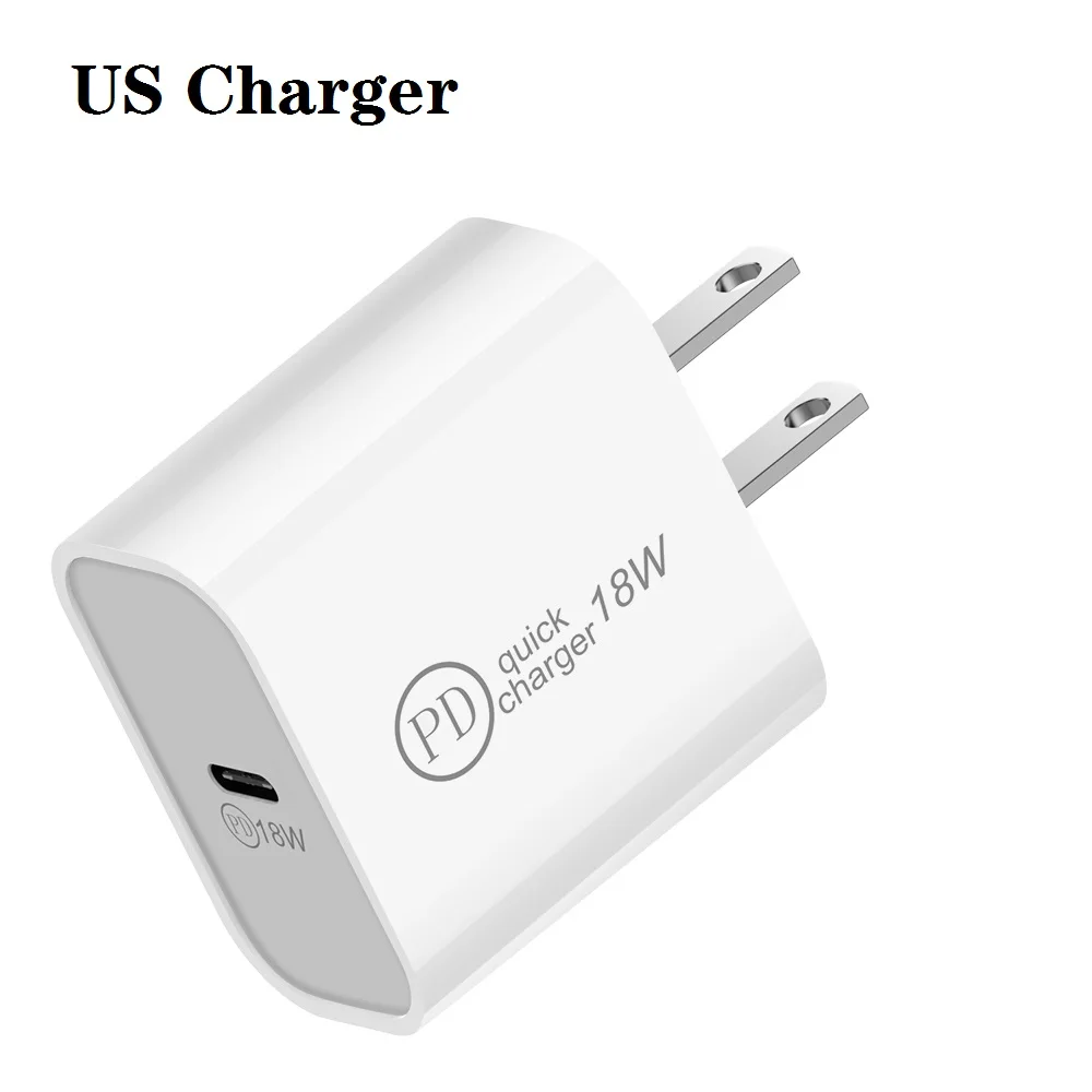 18 Вт PD Зарядное устройство USB C телефон адаптер питания для iPhone 11Pro XR Тип C к type C Быстрая Зарядка адаптер для samsung S9 S10 huawei - Тип штекера: США