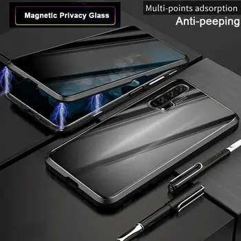 

NEW Anti-peep Magnetic Privacy Phone Case (Double Side) Newlest For Huawei P20 P30 mate20 glass case