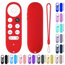 Capa de silicone para chromecast para-google tv 2020 voz remoto à prova de choque capa protetora para 2020 chromecast voz remoto