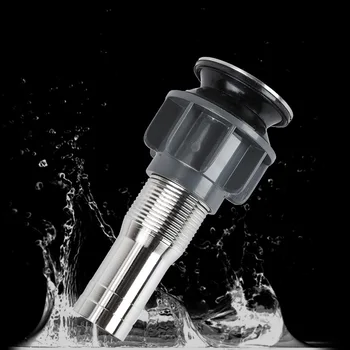 

Home Stainless Steel Drain Pipe Thickened Flap Kitchen Basin Vegetable Washing Basin Drain Pipe Universal Household Downpipe