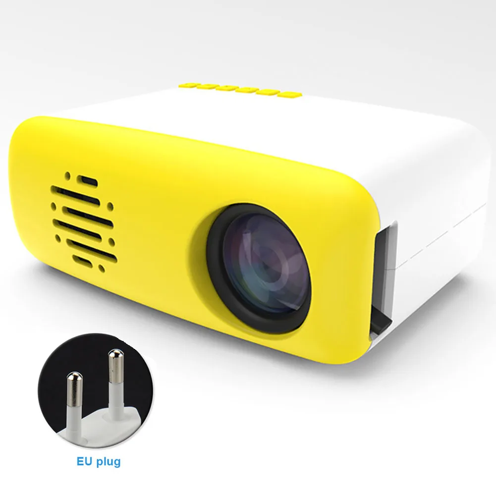 EU Plug ЖК-медиаплеер ПОДАРОК развлечение USB видео прочный HD 1080P мини-проектор детский портативный домашний кинотеатр светодиодный светильник ABS - Цвет: EU Plug