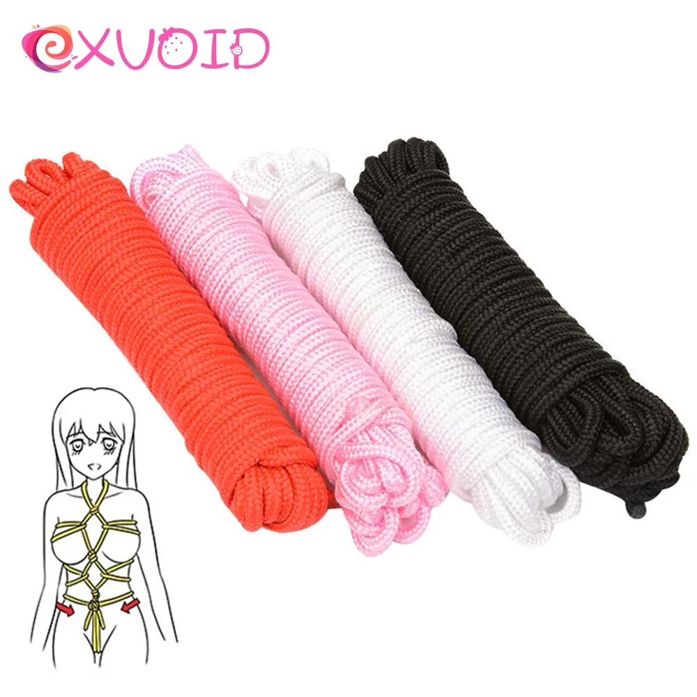 Веревка для рабства EXVOID, толстая хлопковая секс-игрушка для флирта, 10 метров, шнур ограничения, ролевая игра, рабы