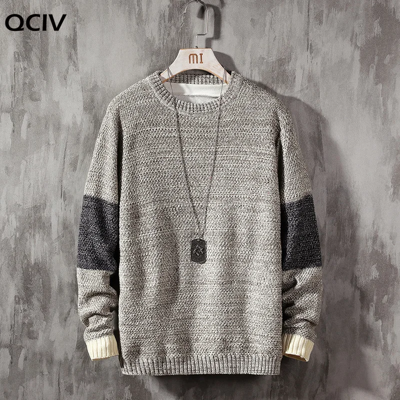 

2020 New Sweater Men Long Sleeves Autumn Winter Pullover Knitted O-Neck Plus Asian Size 5XL