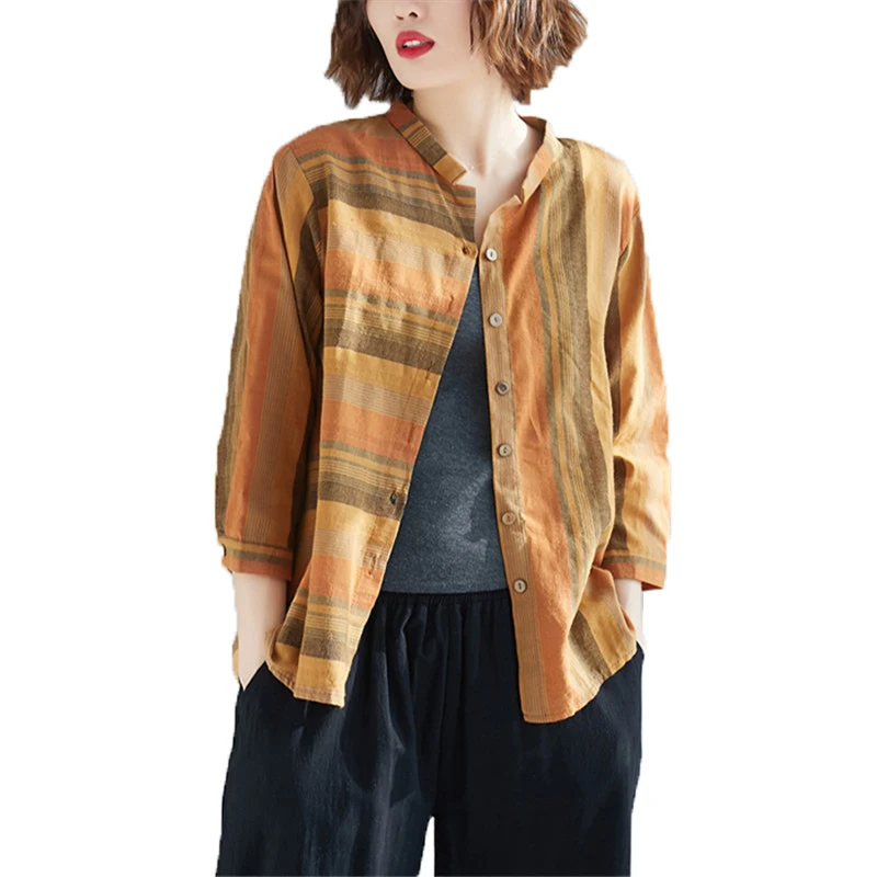 Модное женское пальто Новинка лета и осени тонкая куртка в стиле ретро хлопковая