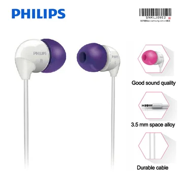 

Philips SHE3501 In-Ear Earphone Flat Head Earbuds 3.5mm Wired Super Bass Earphones for Samsung Huawei LG Official Certification