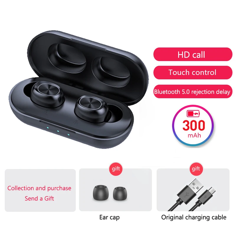 no LED X7 Touch TWS настоящие беспроводные наушники, Bluetooth наушники, мини IPX7, водонепроницаемые наушники с зарядным устройством 3600 мАч для всех телефонов - Цвет: no LED