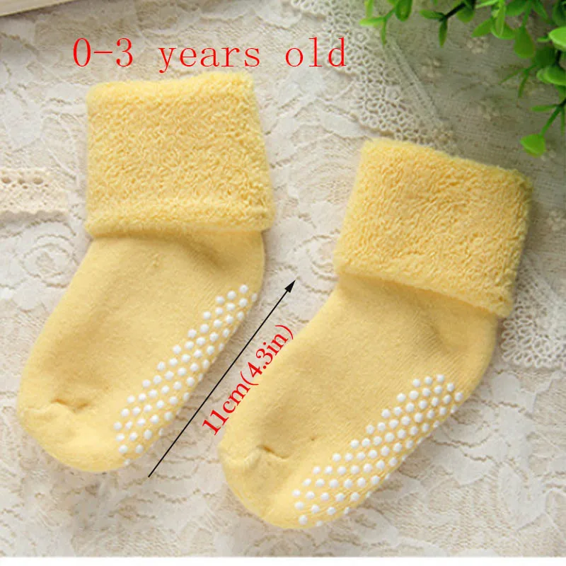 yellow with rubber 0-3Y хлопковые носки для новорожденных; сезон весна-лето; носки для маленьких мальчиков и девочек; носки для малышей; нескользящие носки-тапочки для новорожденных - Цвет: yellow with rubber