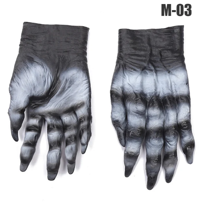 Devil Silicone Gloves Halloween Makeup Party Tricks Terrorist Props NSV775