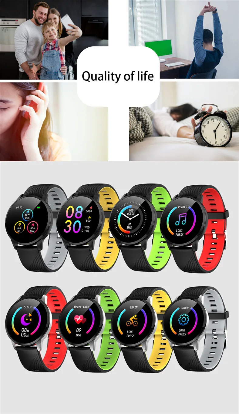 Y16 Uwatch2 Smart Watch For Andriod IOS 1.33' Full Touch Screen IP67 Waterproof Fitness Tracker Bracelet Women Full Metal Unibod