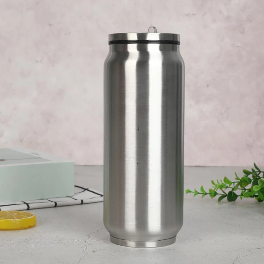 Fashion High Quality Beverage Can Hot Vacuum Insulated With Straw