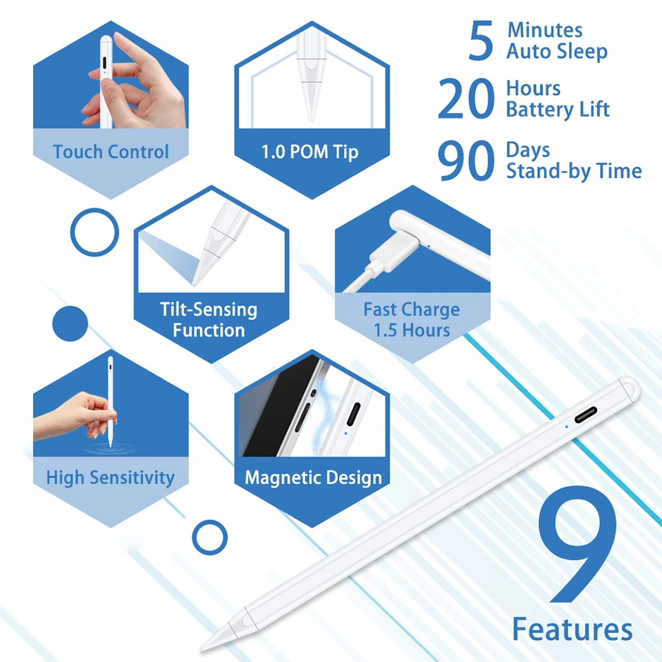 Стилус для iPad карандаш Pro 11 12 9 2020 10 2 2019 7 2018 Air 3 Mini 5 сенсорная ручка Apple Pencil|Стилусы