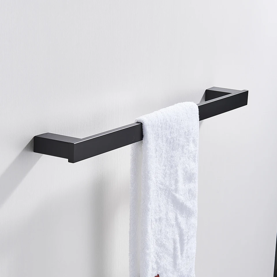 Bathroom Hardware Set Black Robe Hook Towel Rail Towel Rack Tower Bar Shelf Tissue Paper Holder Bathroom Accessories Wall Mount paper towel holder toilet paper holder towel hook bathroom hardware set bathroom hardware accessories clothes hook