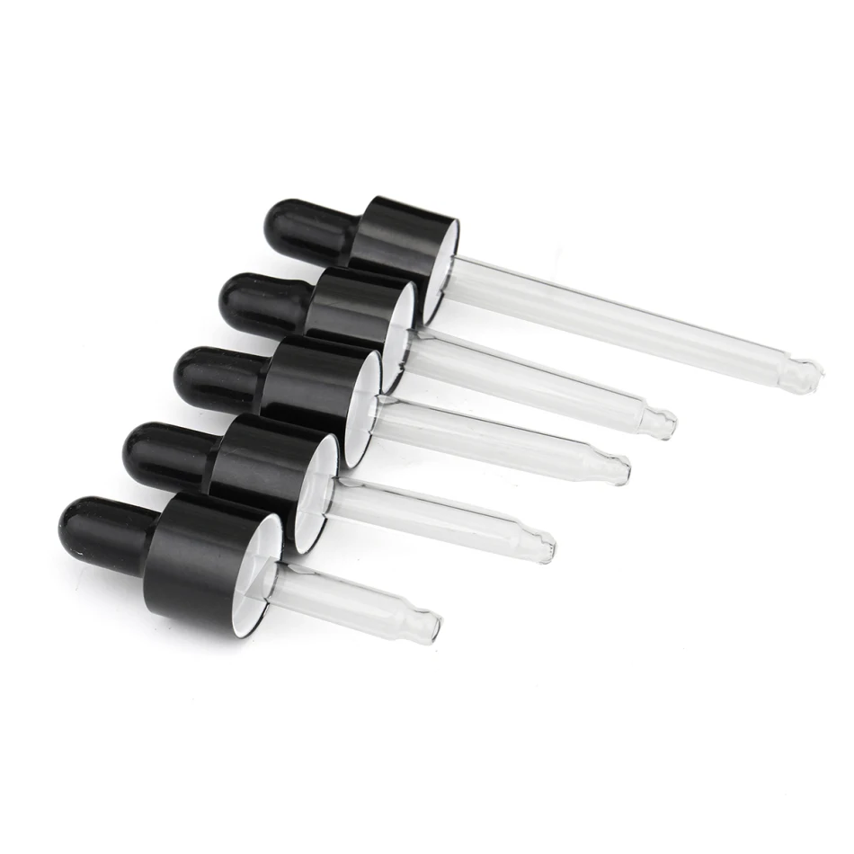 5pcs 10/20/30/50/100ml Square Glass Dropper Bottle Eye Pipette Empty Aromatherapy Essential Oils Refillable Bottle Container