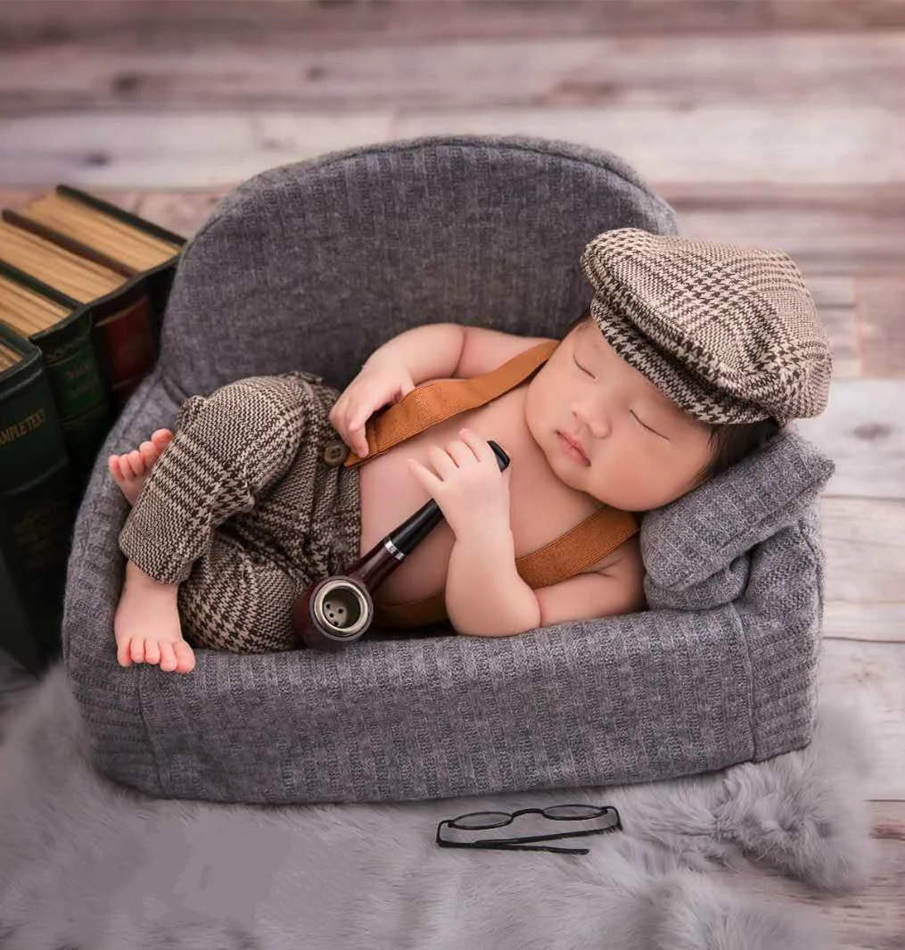 Newborn Baby Sofa Full-moon Photography Prop Mini Creative Posing Sofa Infant Shooting Accessories Various Colors