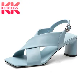 

KemeKiss New Design Women High Heel Sandals Strange Heels Buckle Summer Shoes Women Fashion Party Man Footwear Size 34-39