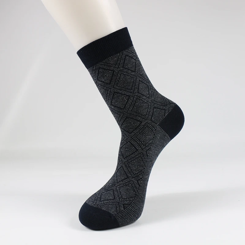 DONG AI/1 пара, мужские хлопковые носки в клетку, мужские носки в стиле пэчворк, Классические деловые мужские носки, мужские носки на осень и зиму