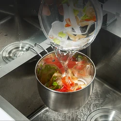 Stainless Steel Sink Basket Hanging Basket Hole Vegetables Tidy Kitchen Sink Filter Cleaner Cocina Accesorio Home Organizer YQ50
