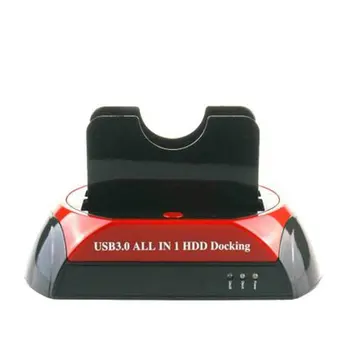 

High-speed Double Dock HDD Docking Station USB3.0 2.5inch 3.5inch SATA IDE Hub External Storage Enclosure Box EU type
