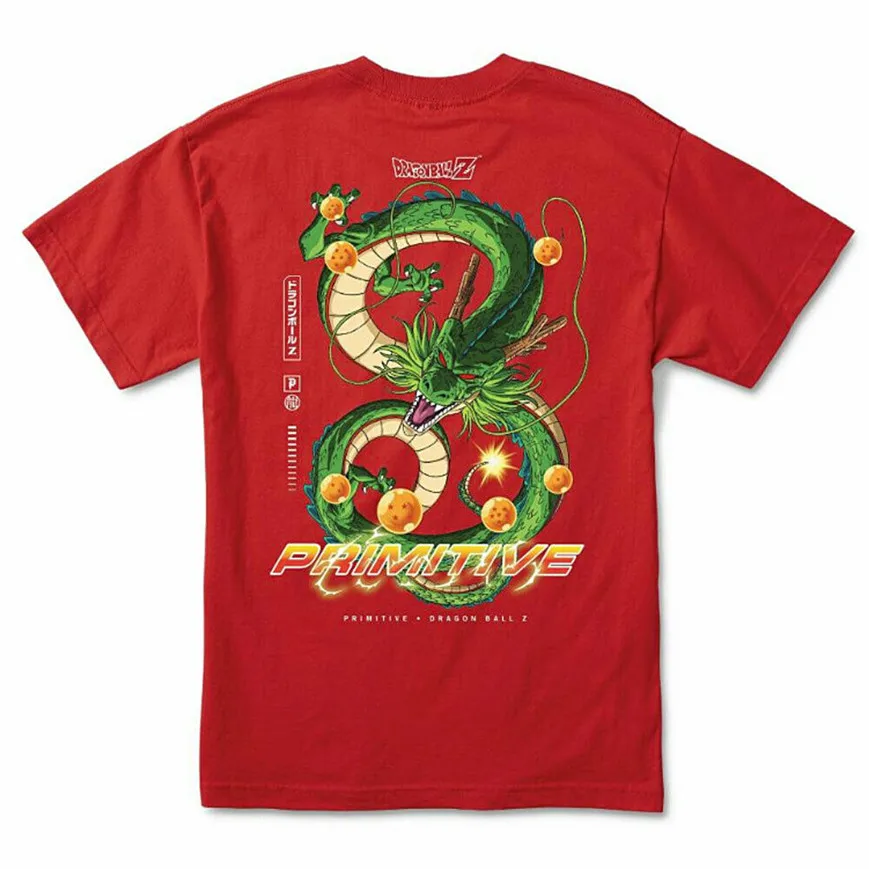 Примитивный скейт X Dragon Ball Z Men'S Shenron Dirty P Iii футболка с короткими рукавами R