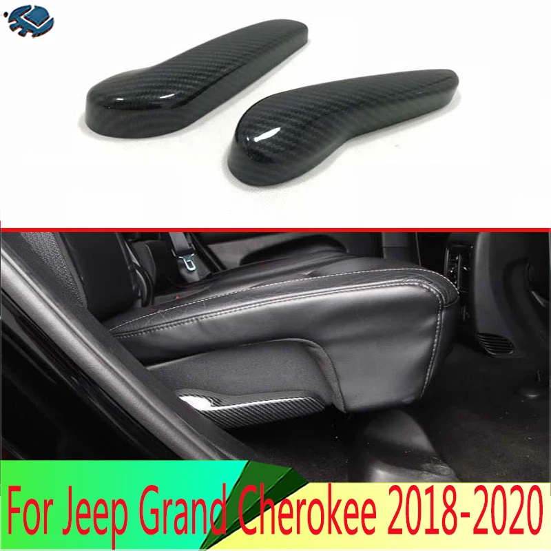 

Для Jeep Grand Cherokee 2018-2020 стильные аксессуары из углеродного волокна для украшения интерьера, регулировка сиденья