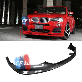 

CF Kit 3D Style Front Lip Bumper For BMW F26 X4 M-Tech M Sport Spoiler Real Carbon Fiber Splitter Bumpers With Mounting Hole