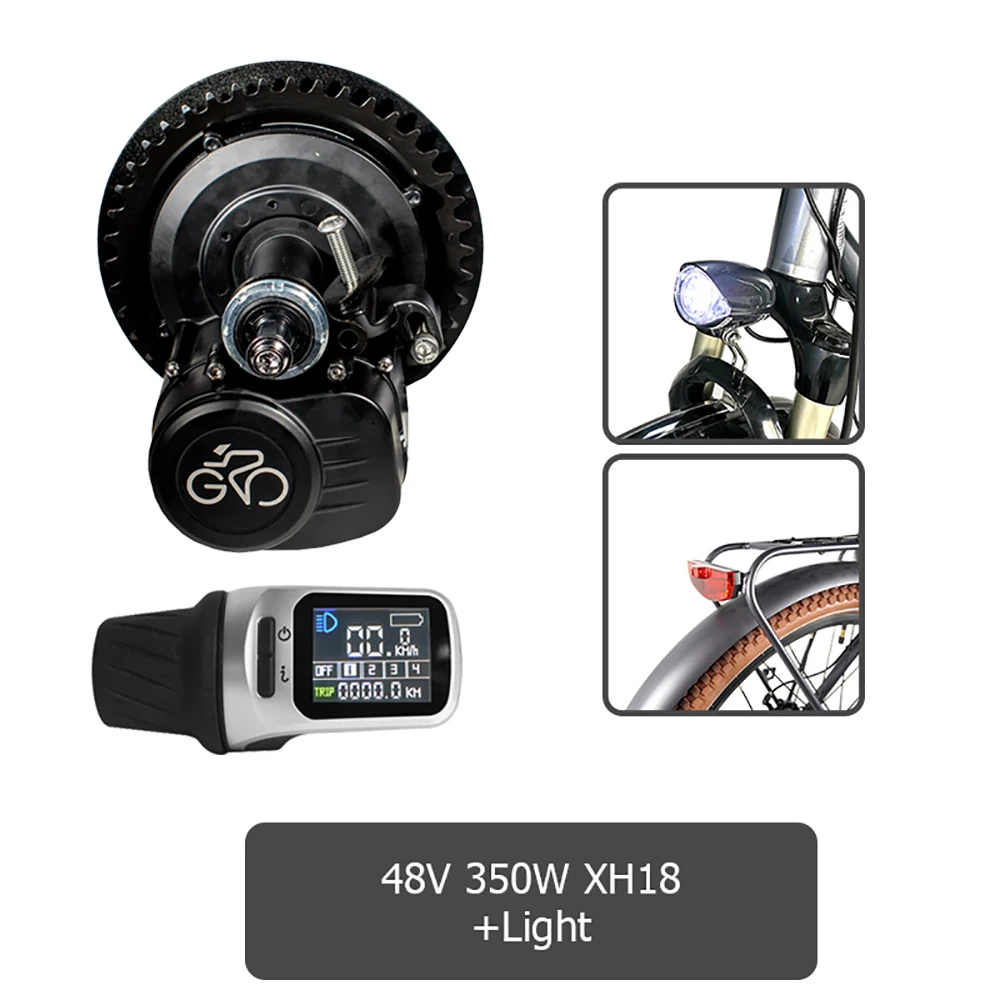 48v350w XH18 Light TSDZ-2 Tongsheng 250 Вт 350 Вт 500 Вт Электрический велосипед EBIKE Mid Drive Motor Kit с XH18 светильник с датчиком крутящего момента - Цвет: 48v350w XH18 Light