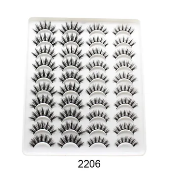 

20 pairs Fake Mink False Eyelashes Natural 3D Mink Lashes Bulk Wholesale individual lash extension eyelash vendor