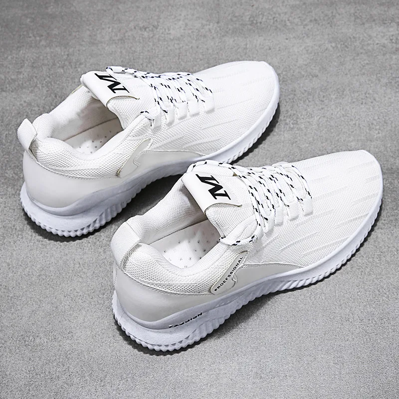 Кроссовки мужские сетчатые на шнуровке дышащие удобные сникерсы плоская подошва