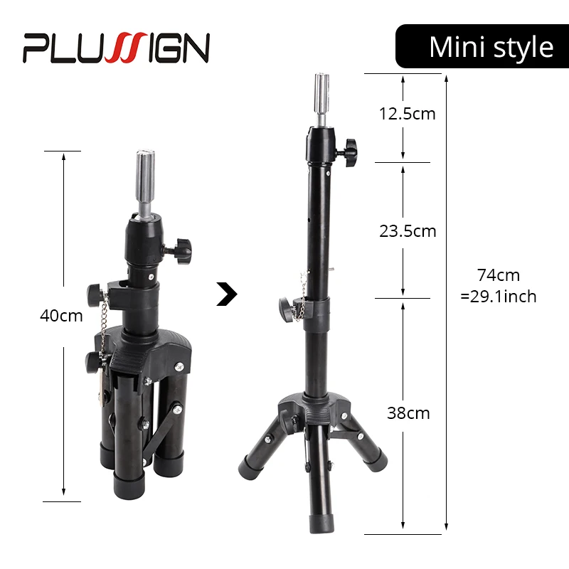 Mini Style Plussign парик головы держатель новая голова-манекен для парика штатив-Трипод стойка с носить парик для сумки делая инструменты для парикмахерских инструментов - Цвет: Mini Style