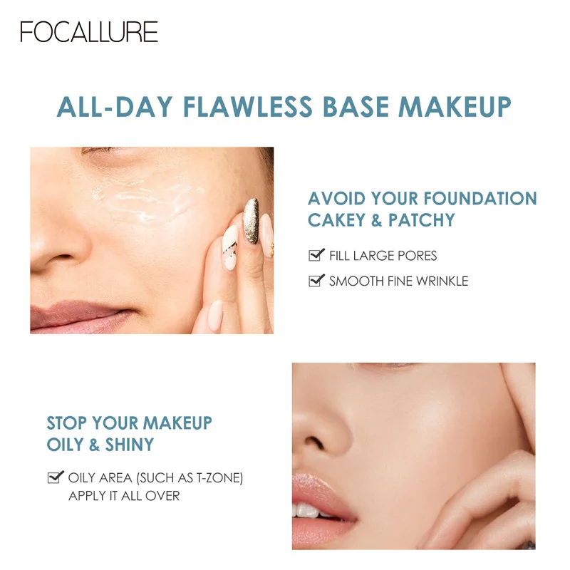 FOCALLURE BLURMAX праймер для минимизации пор профессиональный макияж контроль жирности