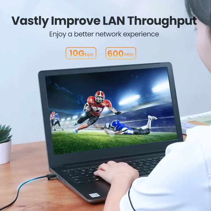 Кабель Ethernet UGREEN CAT7 10 Гбит/с кабель Mini Slim диаметр 0 38 мм провод RJ45 для ноутбуков PS 4