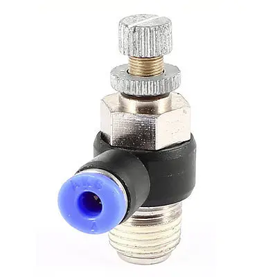 

1/4PT Thread 4mm Tube Pneumatic Air Flow Speed Control Valve Push In Fitting