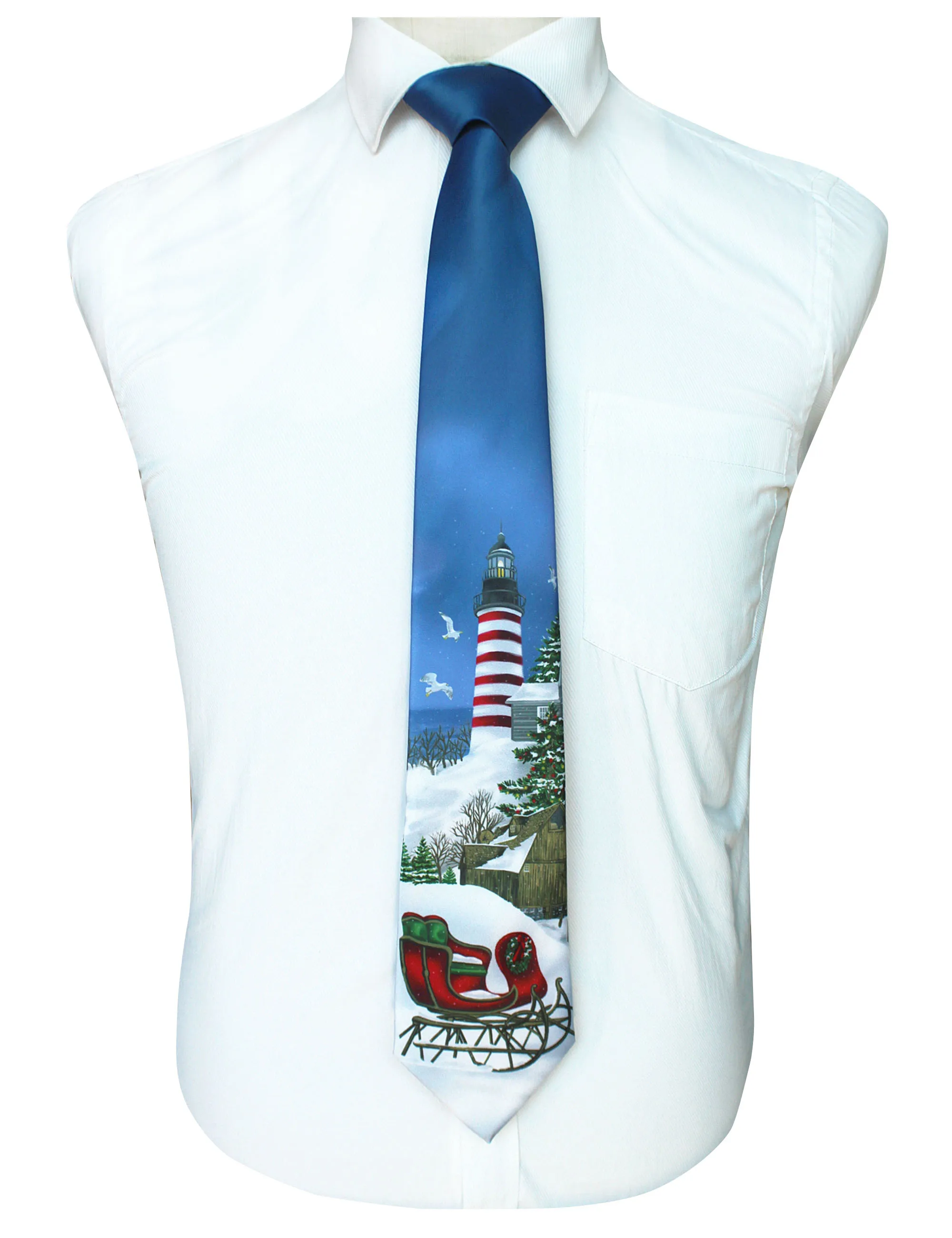 Ricnais качественный Рождественский галстук для мужчин 9 см, дизайнерский снеговик с принтом в виде дерева, новинка, мужской подарок, праздничный галстук на Рождество - Цвет: 08