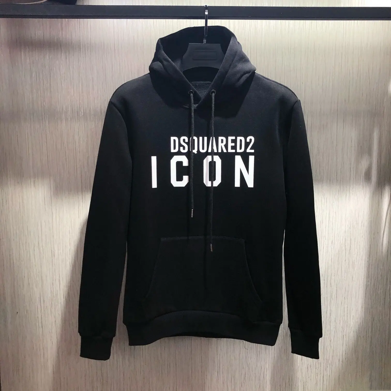 Толстовка Dsquared2 мужская с капюшоном Италия брендовый свитшот принтом значка DSQ2
