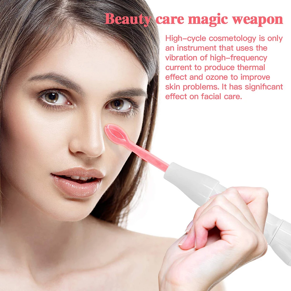 High Frequency Electrotherapy Wand Glass Tube Acne Spot Remover Bactericidal Tag Hair Body Facial Spa Beauty Skin Care