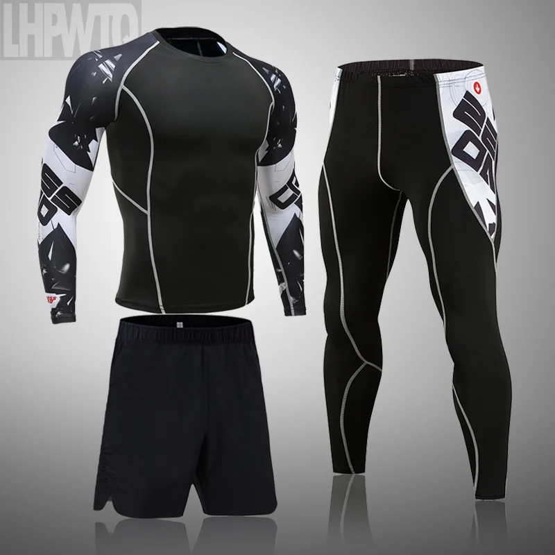 Top New Quality Men Thermal Underwear Set Tracksuit Compression Sweat Quick Dry  Underwear Thermal  Mens Clothes Long Johns 5
