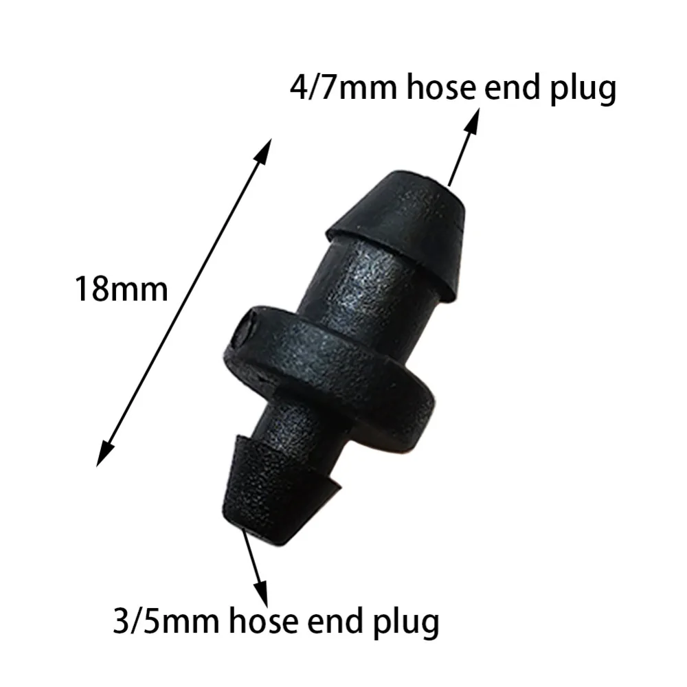 100 шт садовый шланг для полива соединителя конца парниковых микро капельного орошения Системы 3/5 мм 4/7 мм шланг концевые заглушки