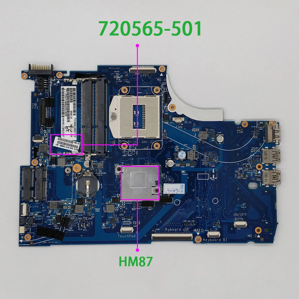 

720565-501 720565-001 720565-601 for HP Envy 15 15-J Series 15T-J000 UMA HM87 DDR3 Laptop PC Motherboard Mainboard Tested