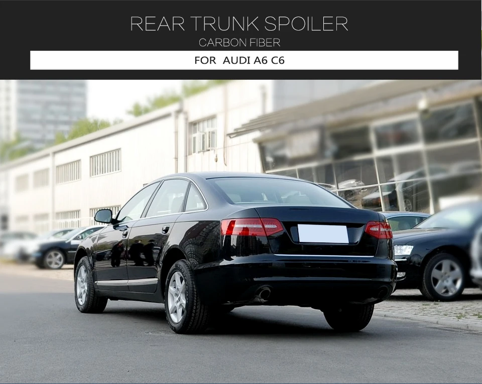Для Audi A6 C6 спойлер 2008-2011 высококачественный задний спойлер на багажник дизайн крыла автомобиля