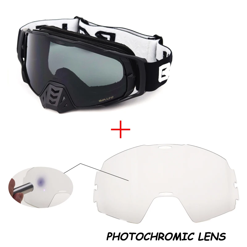 PhotochromicMotocrossGlassesGogglesOffRoadHelmetUV400MXGoggleDirtBikeDustProof