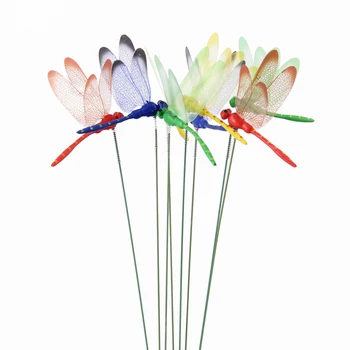 

50Pcs/Set Artificial Dragonfly Butterflies Garden Decoration Outdoor Stakes Yard Plant Lawn Decor Stick