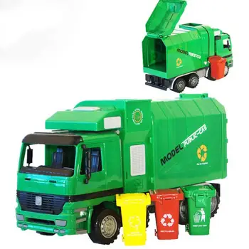 

Simulate Garbage Truck with 3 Garbage Cans Shape Toy for Kids